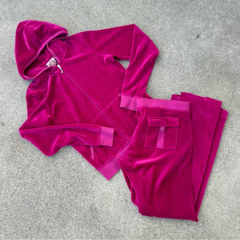 Juicy Couture Y2K Pink Velour Track Suit